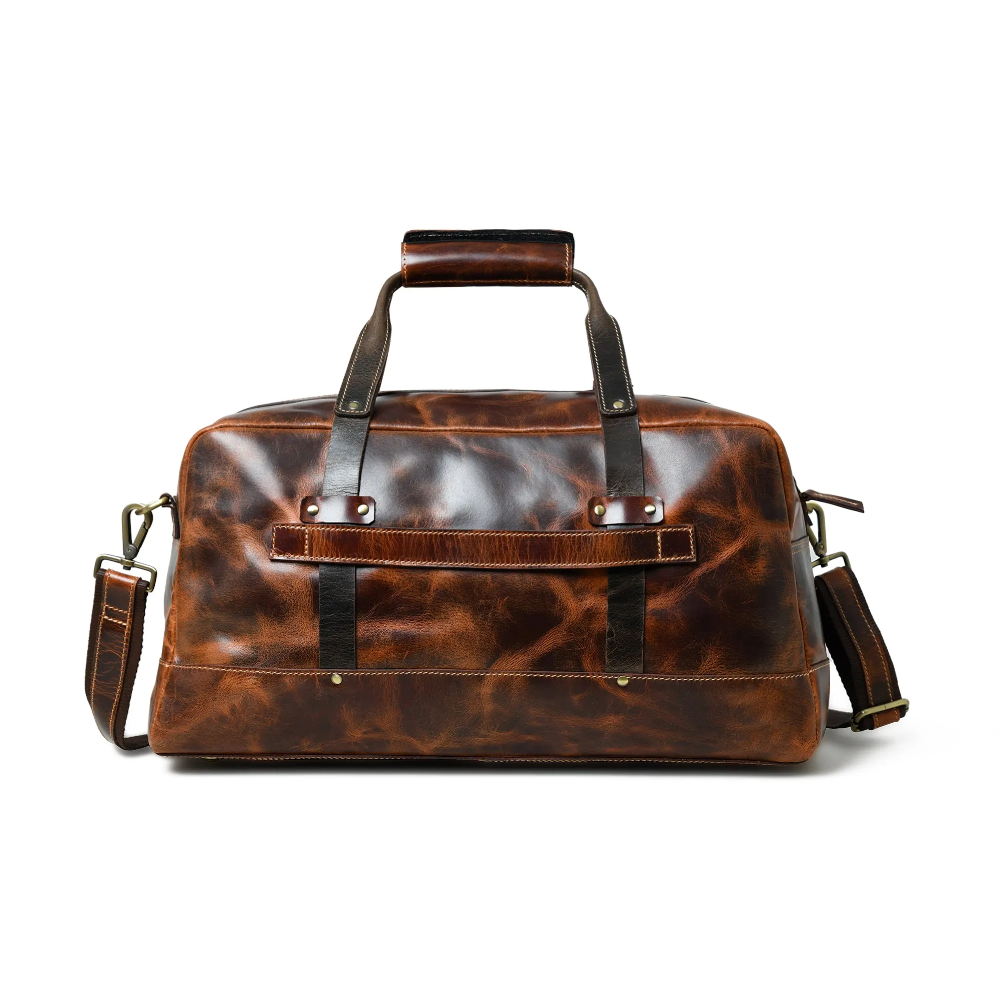 Espresso Elegance Carry on Duffle, Saddle Tan sold by Classy Leather Bags product image thumbnail 4