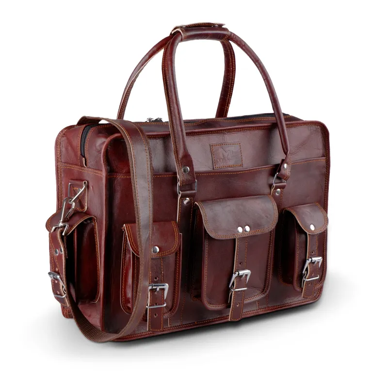 Morgan Leather Briefcase sold by Classy Leather Bags