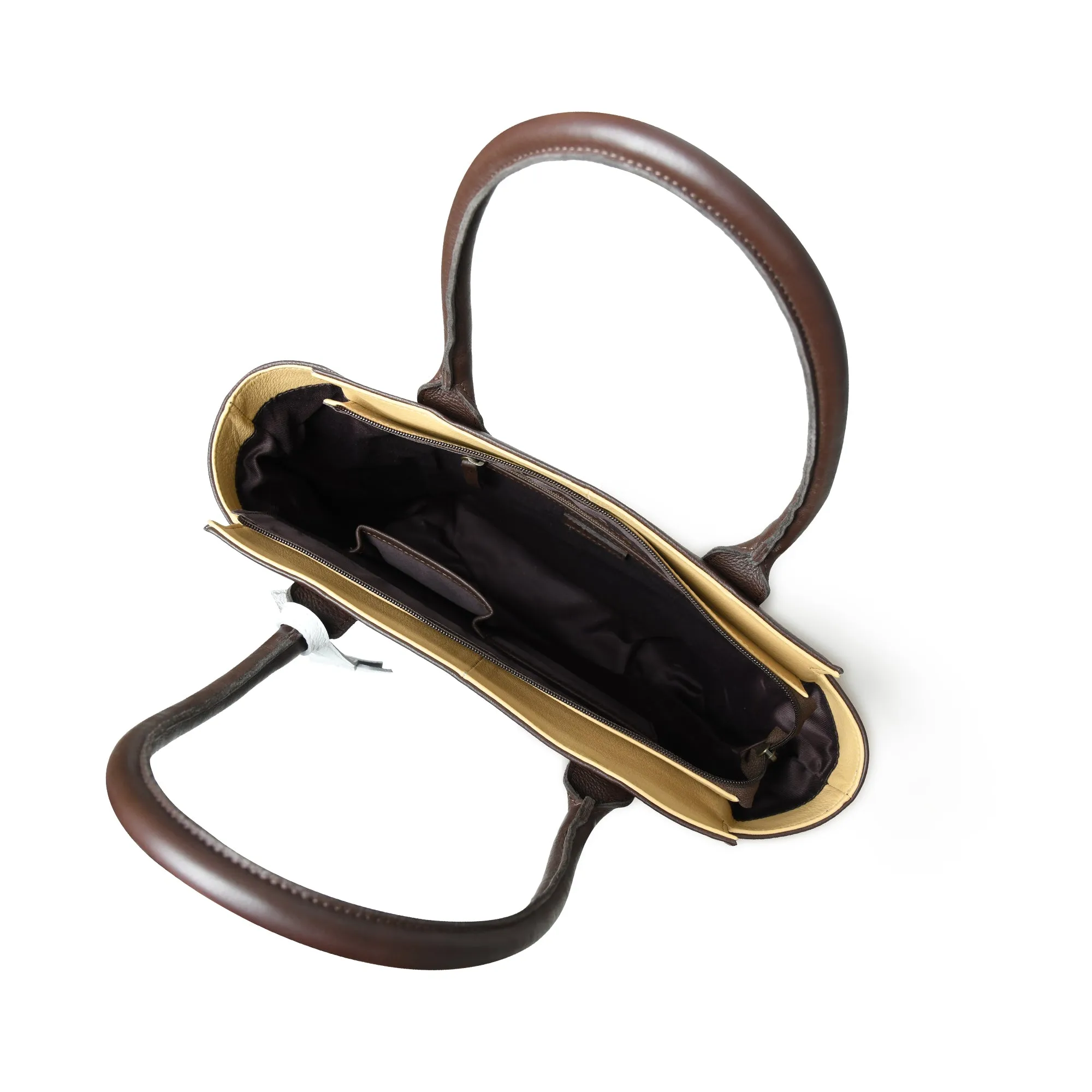 Chestnut Charm Brown Leather Tote sold by Classy Leather Bags product image thumbnail 3