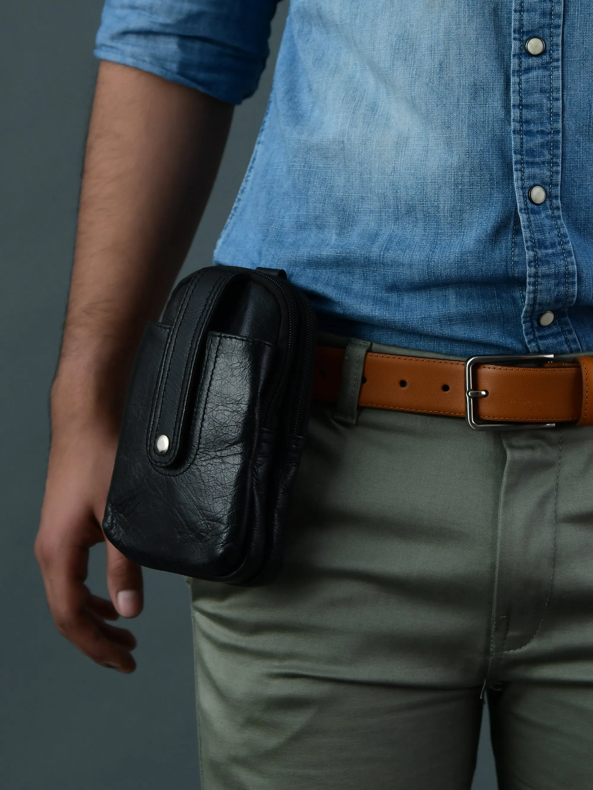 Jet-Set Organizer: Leather Phone Pouch sold by Classy Leather Bags