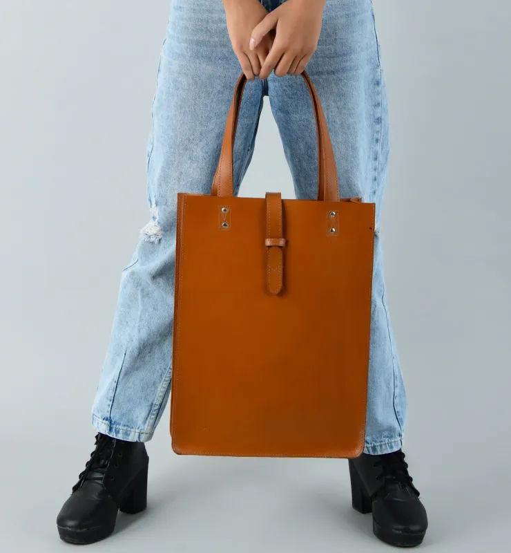 Chestnut Elegance Leather Tote sold by Classy Leather Bags