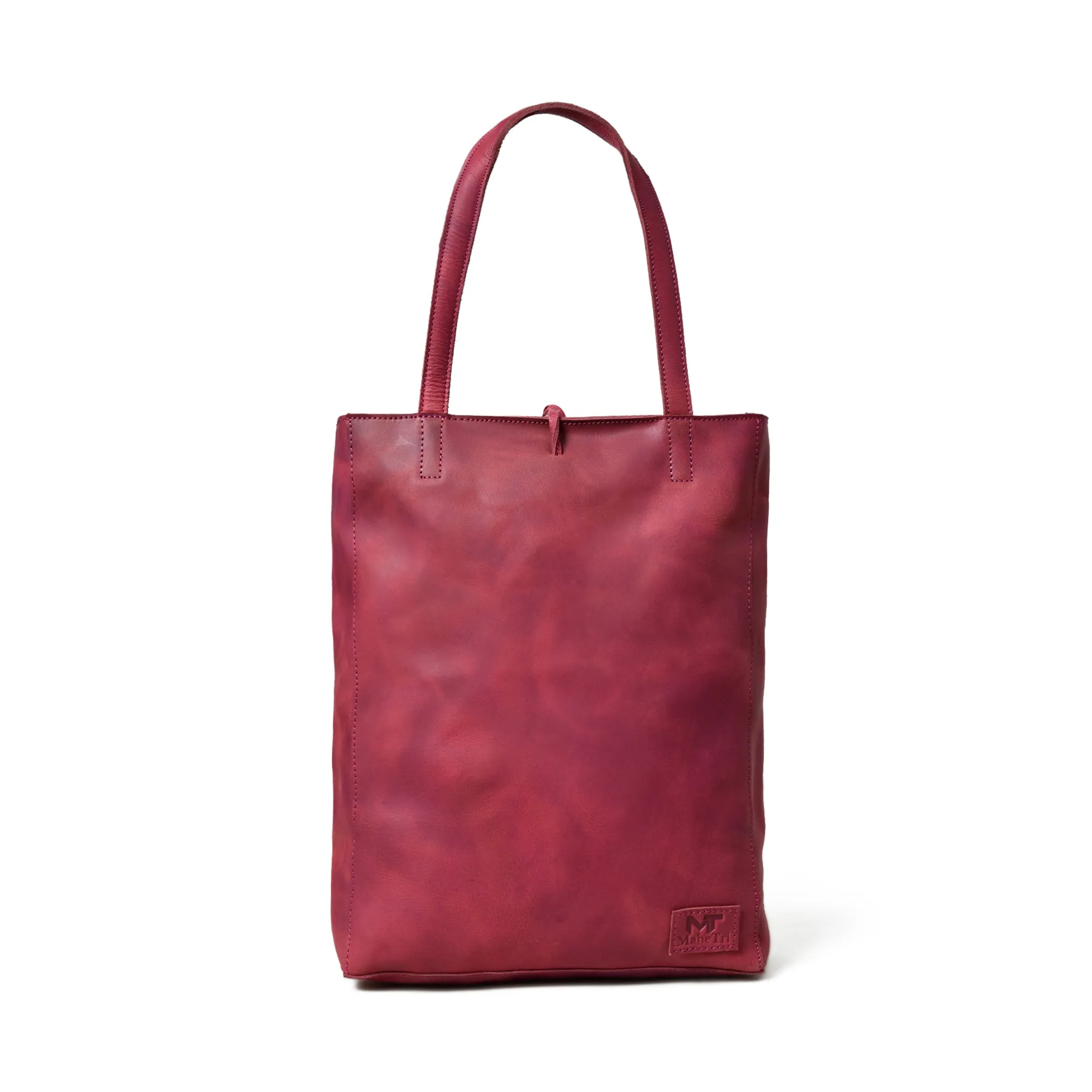 Maroon Leather Tote Bag sold by Classy Leather Bags product image thumbnail 3