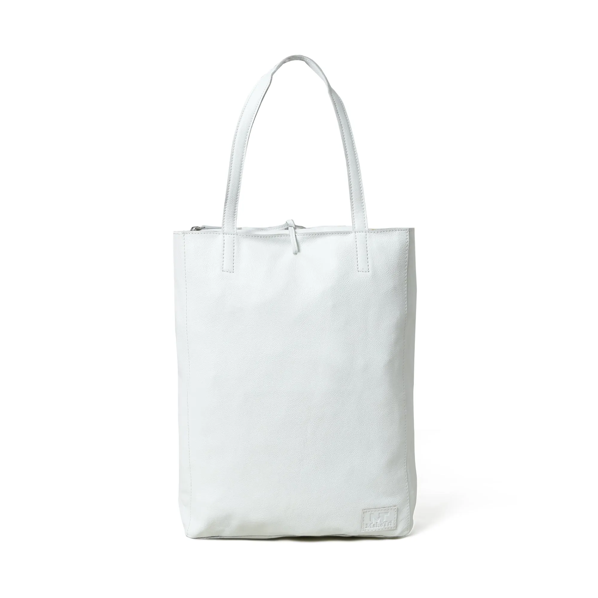 White Leather Shoulder Tote Bag sold by Classy Leather Bags product image thumbnail 3