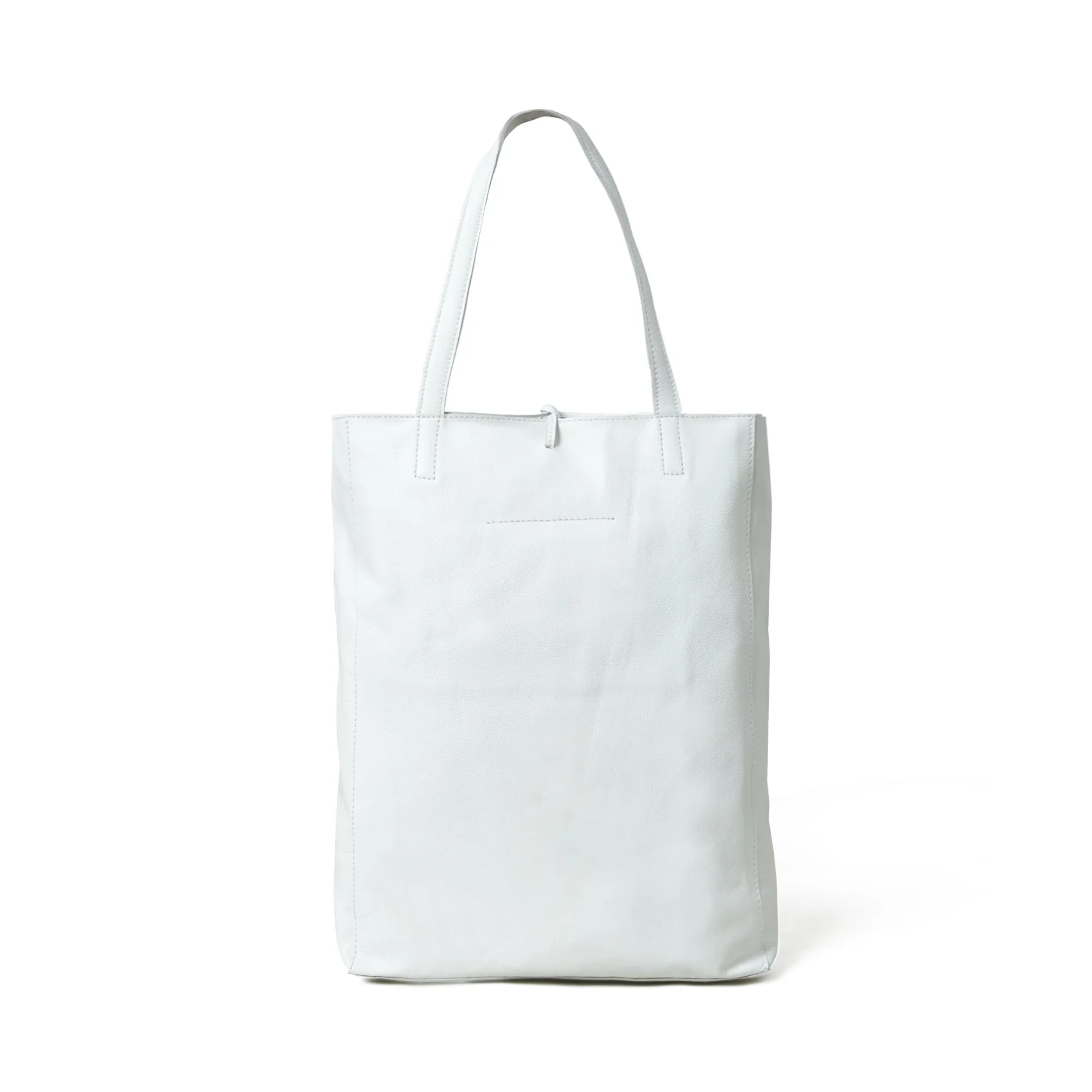 White Leather Shoulder Tote Bag sold by Classy Leather Bags product image thumbnail 4