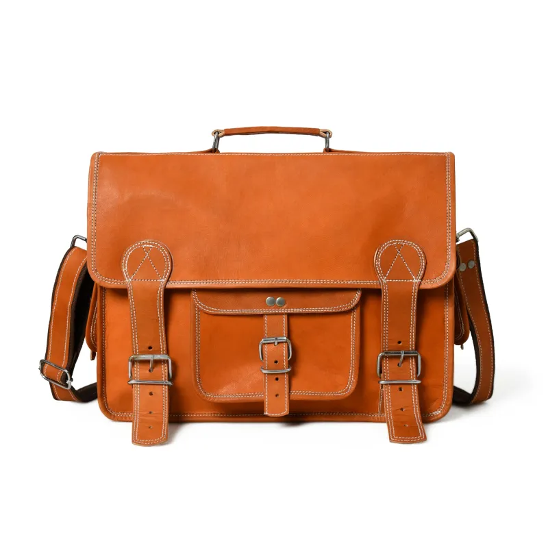 Ginger Grip Leather Briefcase sold by Classy Leather Bags