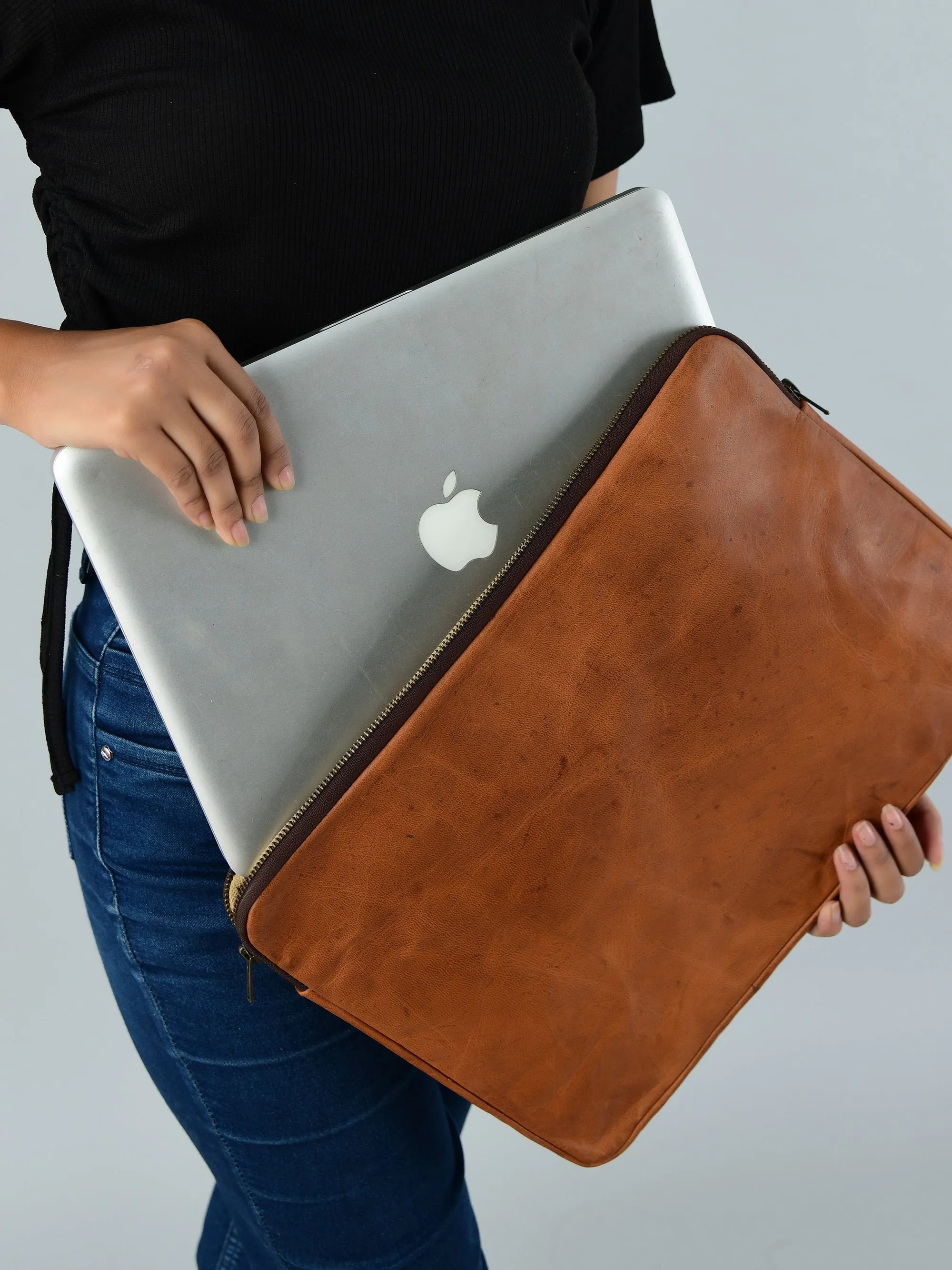 Zento Laptop Sleeve - Tan Brown sold by Classy Leather Bags product image thumbnail 5
