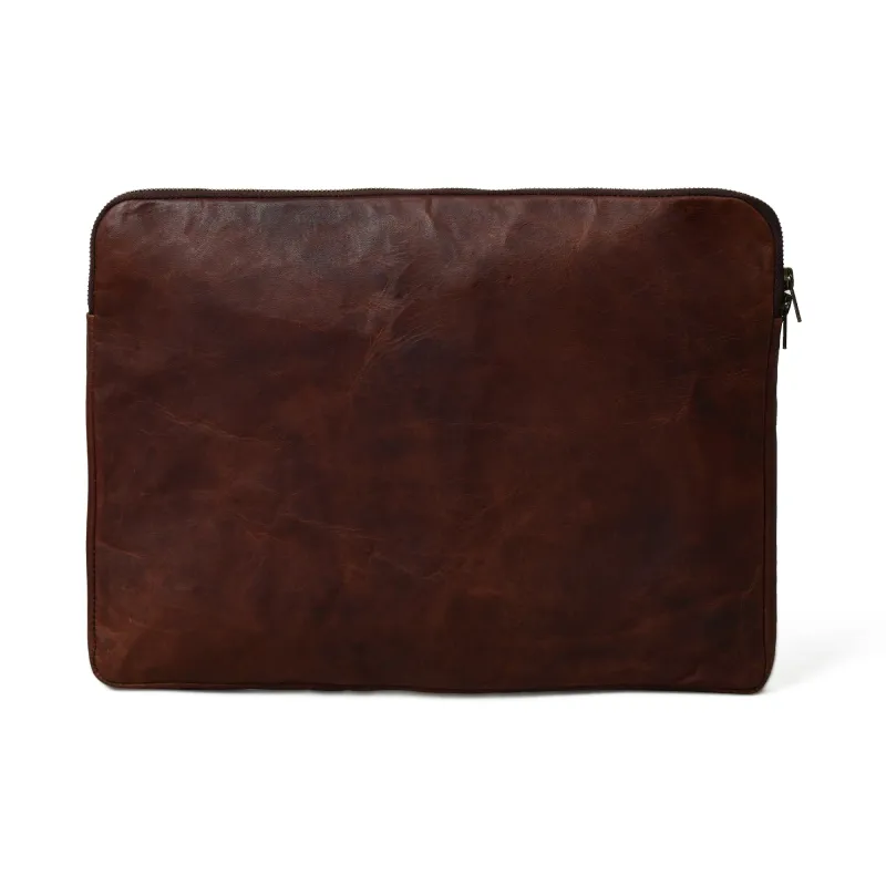 Zento Laptop Sleeve - Dark Brown sold by Classy Leather Bags