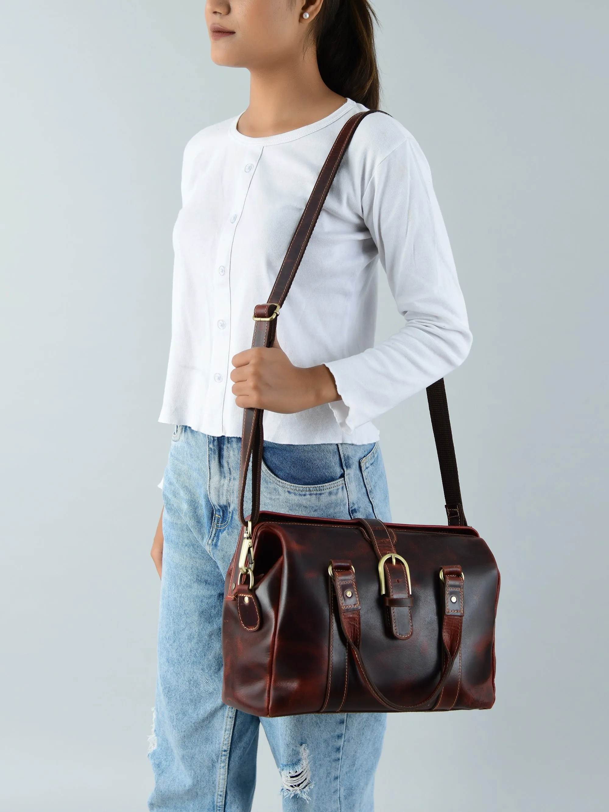 Wineberry Chic Handbag sold by Classy Leather Bags product image thumbnail 5