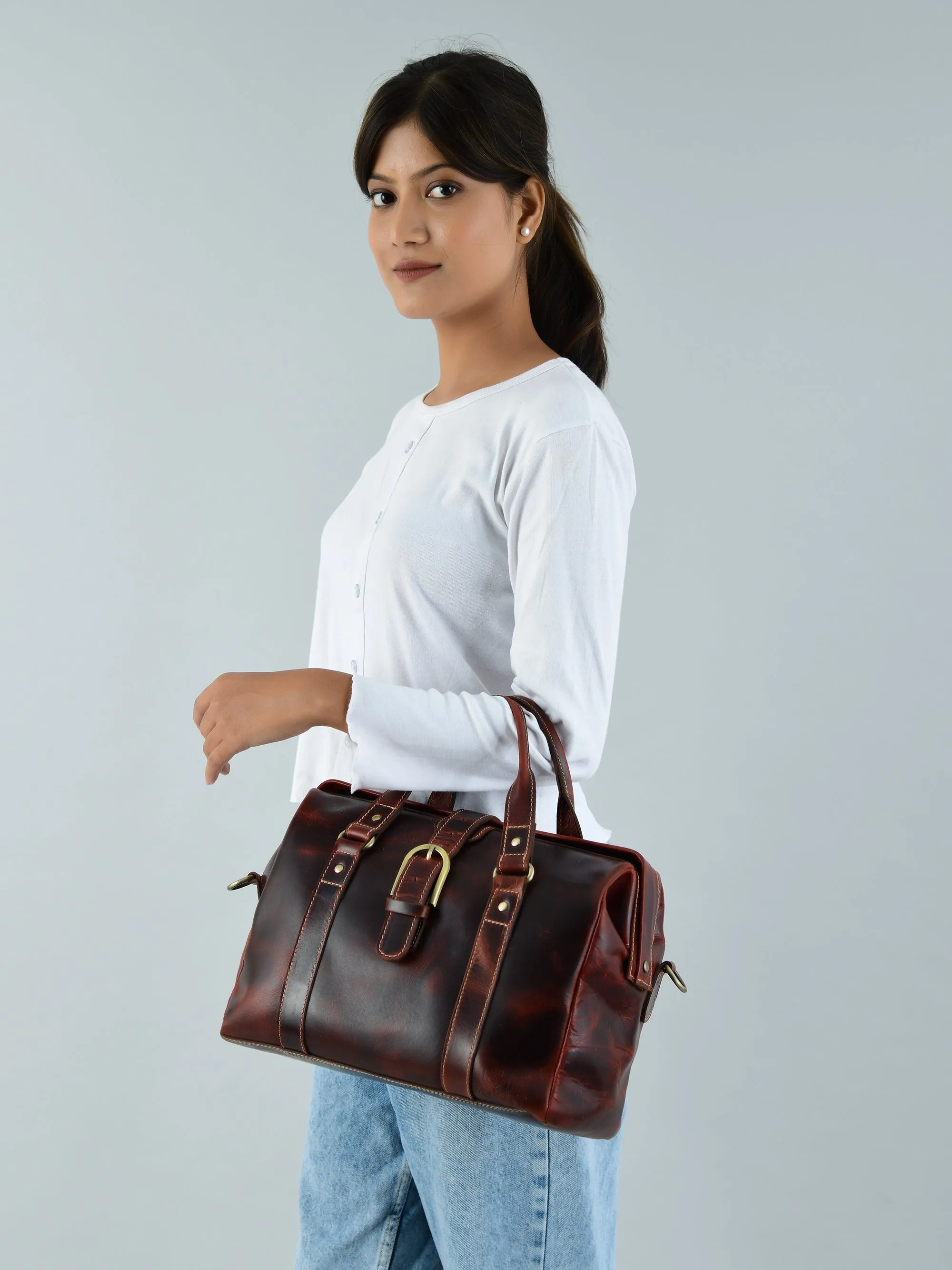 Wineberry Chic Handbag sold by Classy Leather Bags product image thumbnail 4