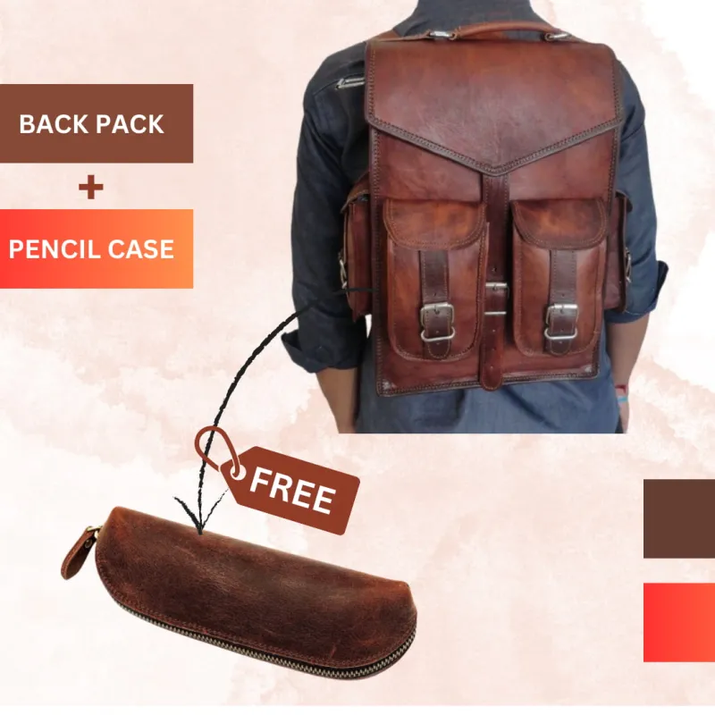 The Pre-Historic Convertible + Free Pencil Case sold by Classy Leather Bags