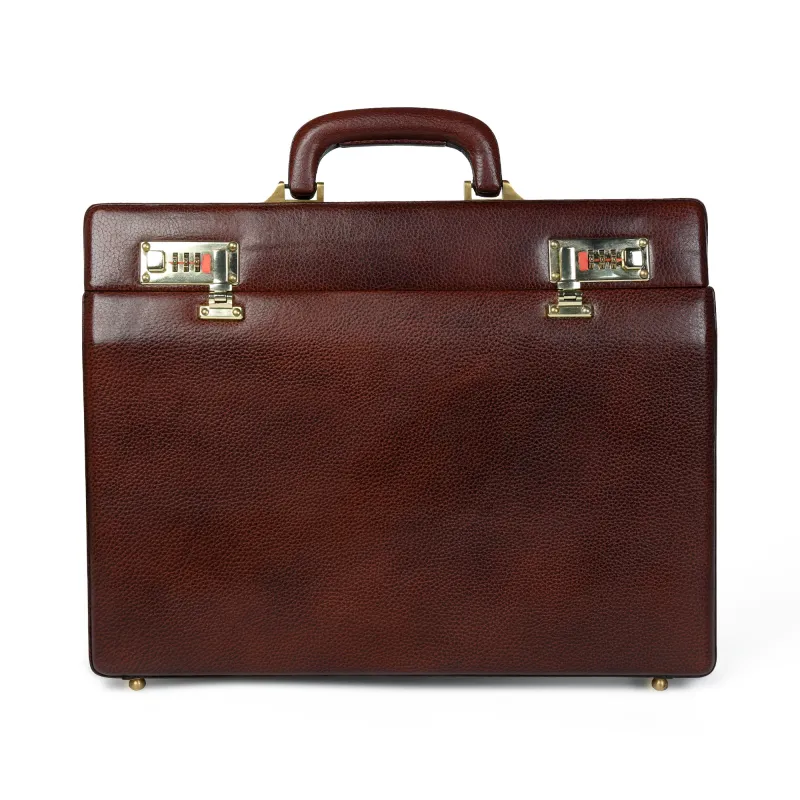 Rich Brown Office Suitcase sold by Classy Leather Bags