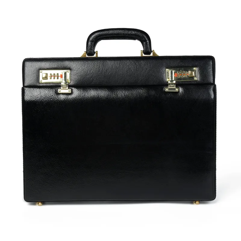Black Office Suitcase Briefcase sold by Classy Leather Bags
