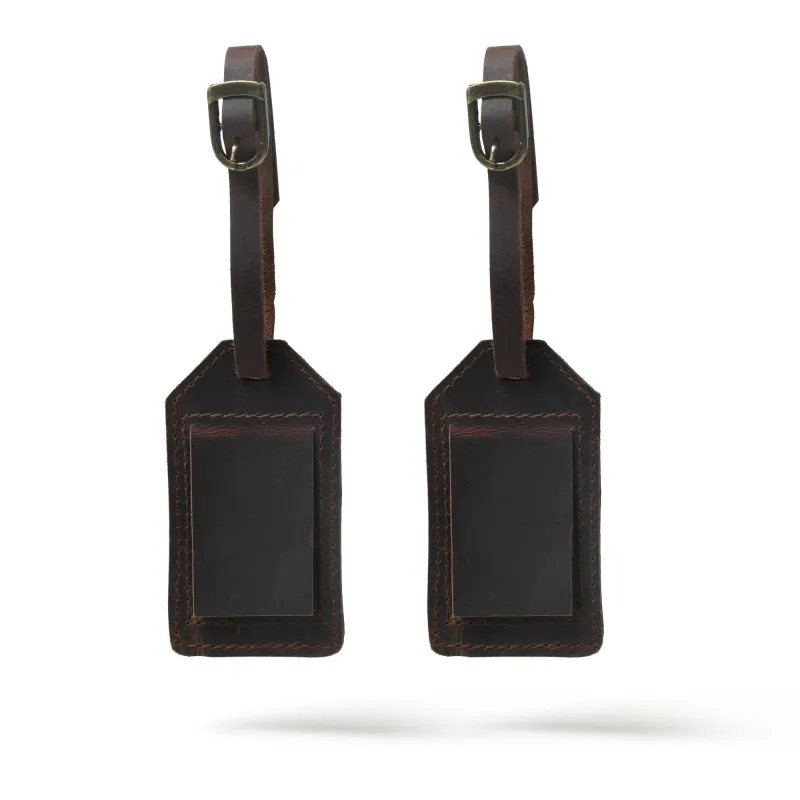 Leather Luggage Tag Set sold by Classy Leather Bags