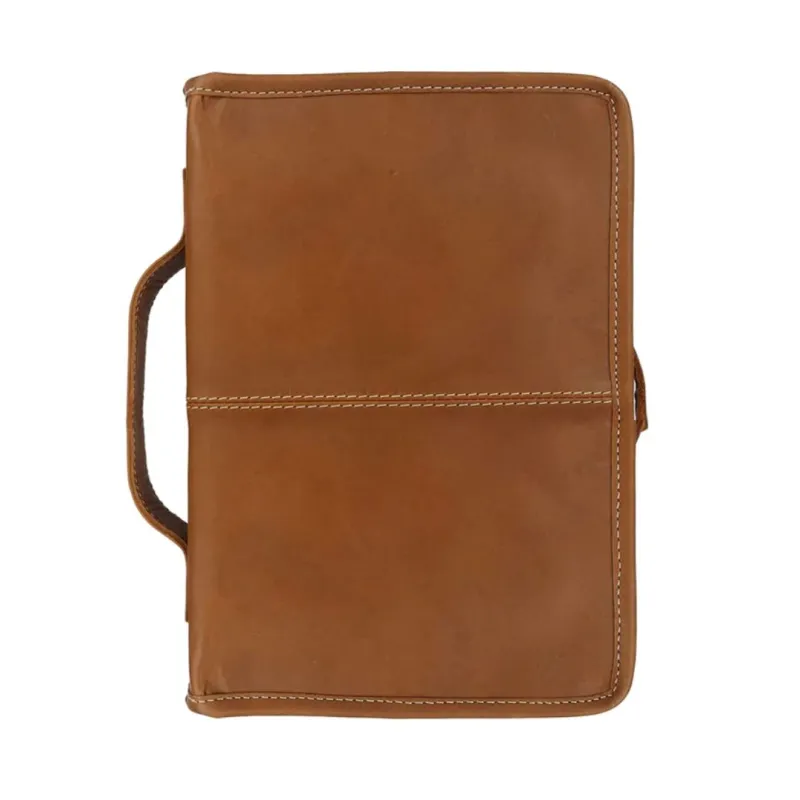 Classic Bible Leather Cover - Tan sold by Classy Leather Bags