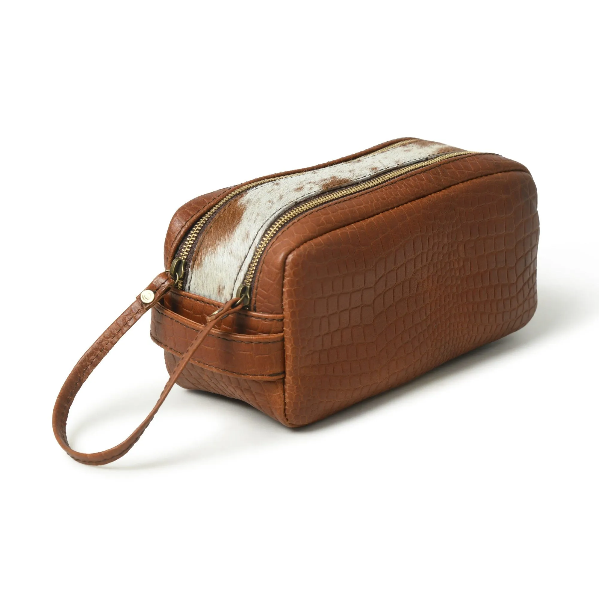 Hairon Croco Leather Toiletry Bag sold by Classy Leather Bags