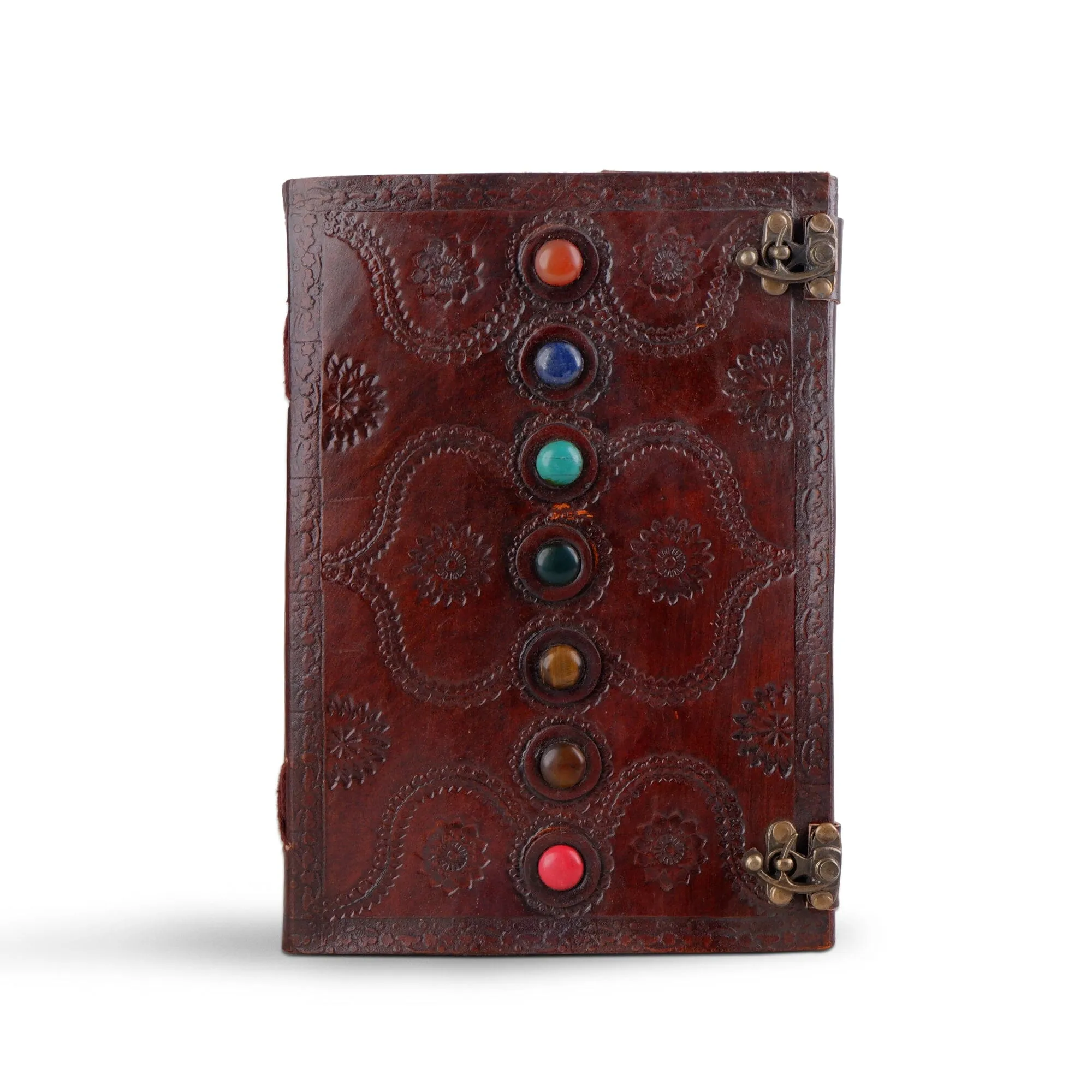 Dark Brown 7 Stones Leather Diary sold by Classy Leather Bags product image thumbnail 3