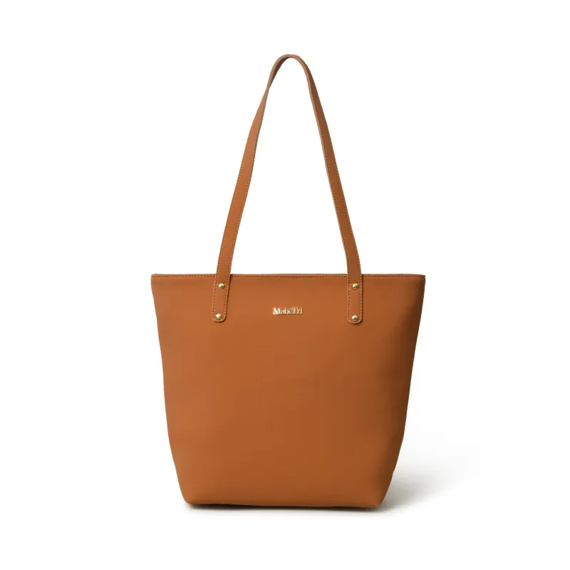 Era Vegan Leather Tote - Tan Brown sold by Classy Leather Bags