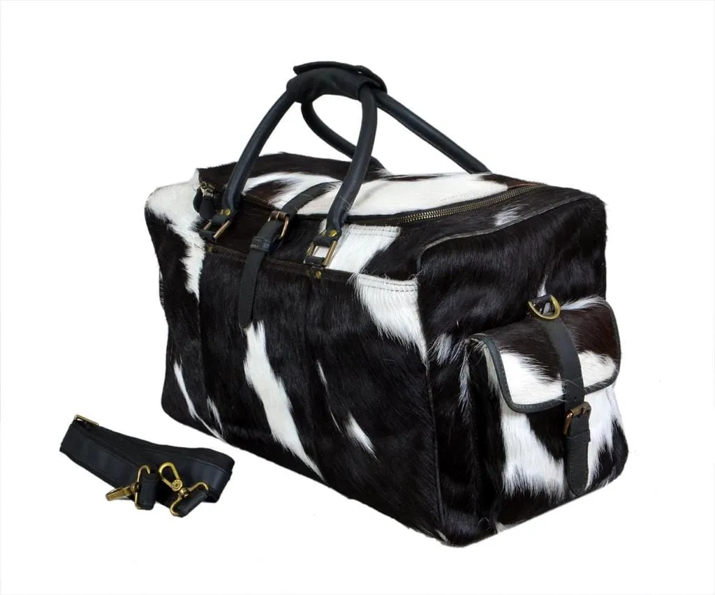 Cowhide Hair on Leather Travel Bag sold by Classy Leather Bags product image thumbnail 2
