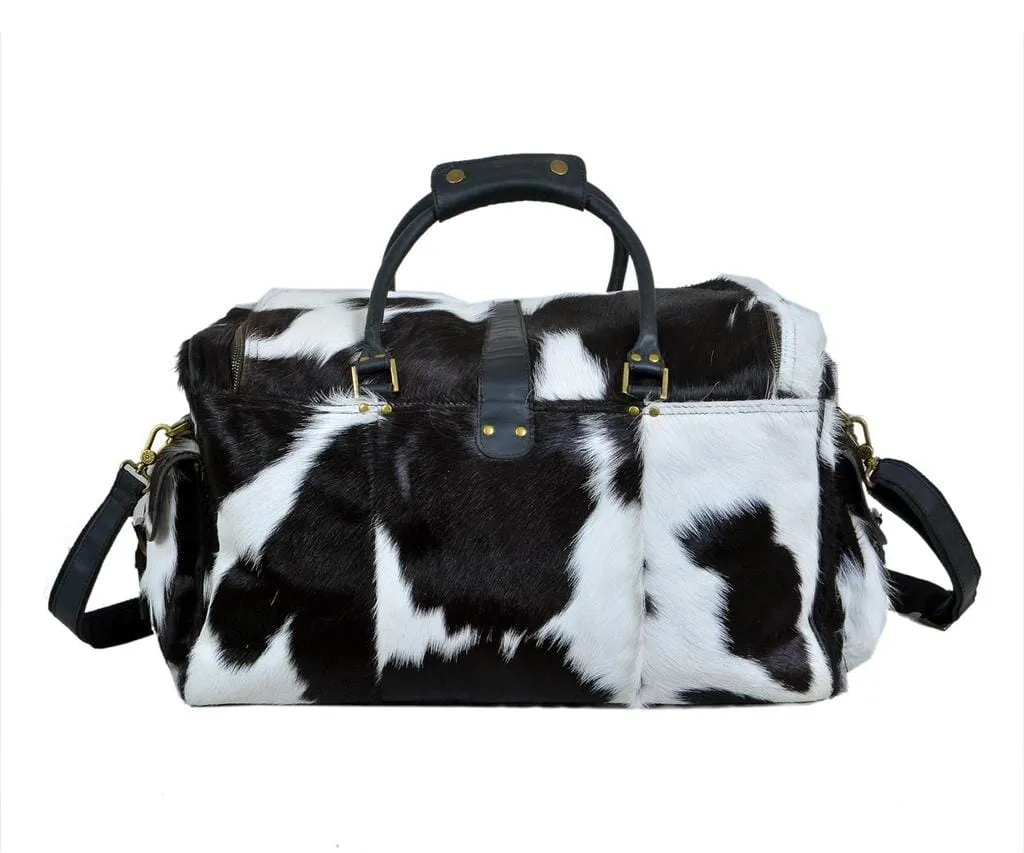 Cowhide Hair on Leather Travel Bag sold by Classy Leather Bags