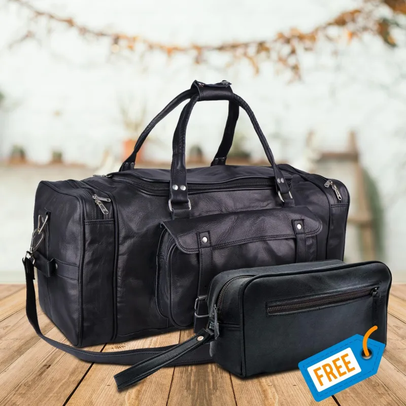 The Dark Knight Traveler + FREE Toiletry Bag sold by Classy Leather Bags