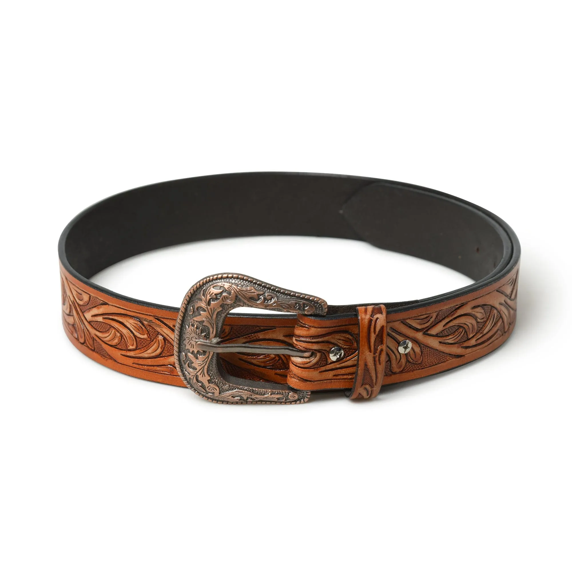 Western Cowboy Leather Belt - Brown sold by Classy Leather Bags product image thumbnail 4