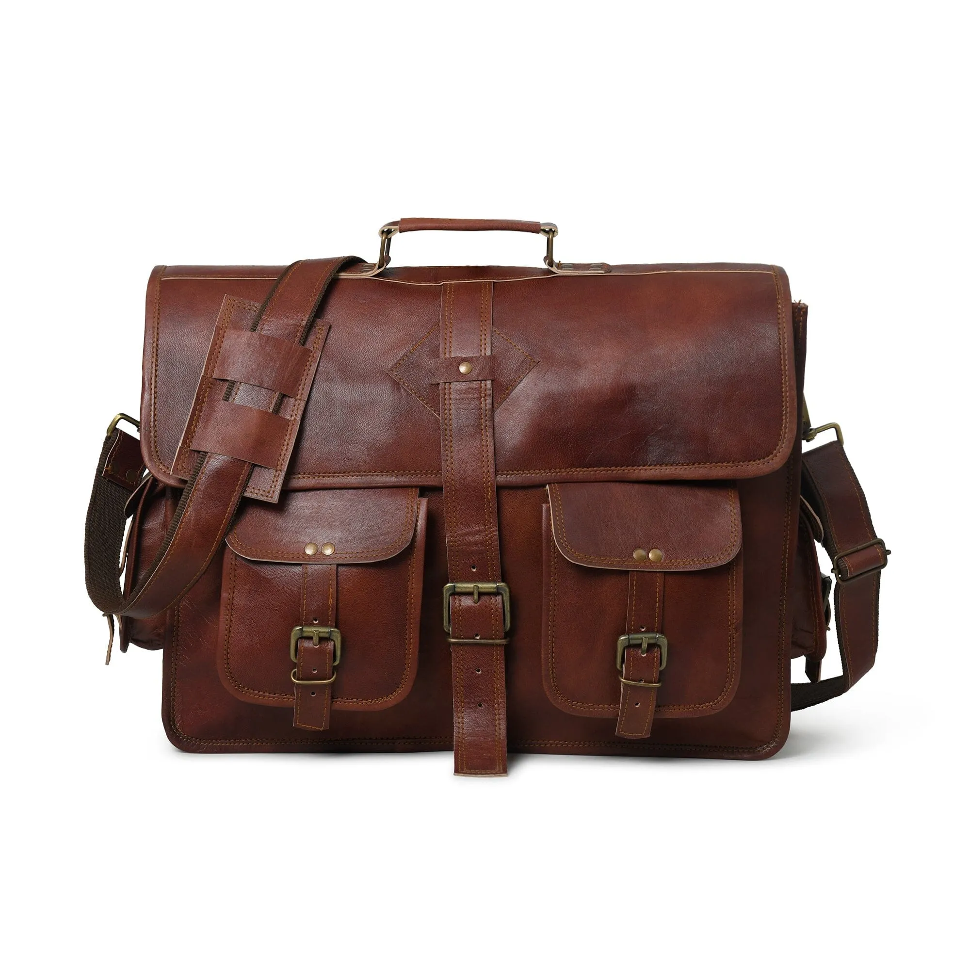 The Retro II Office Briefcase sold by Classy Leather Bags product image thumbnail 4
