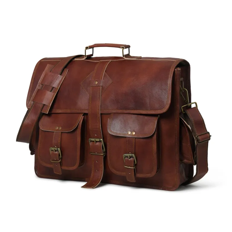 The Retro II Office Briefcase sold by Classy Leather Bags