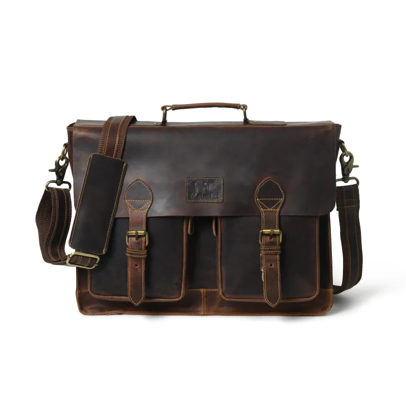 Wall Street Briefcase sold by Classy Leather Bags