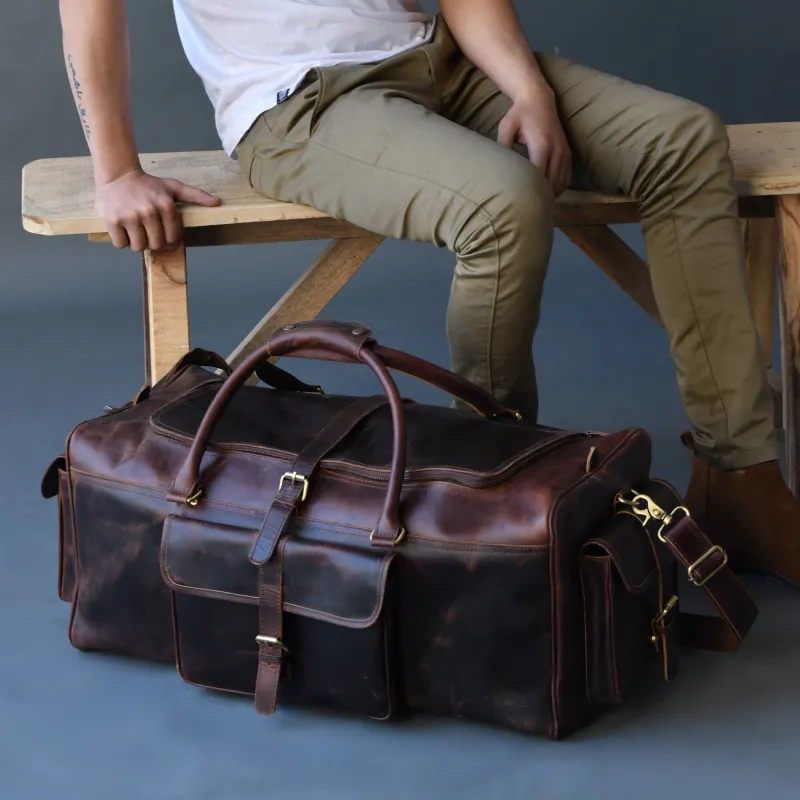 The Stellan Buffalo Duffel sold by Classy Leather Bags