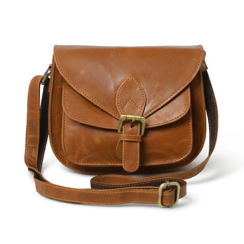 The Molina Satchel- Tan Brown sold by Classy Leather Bags