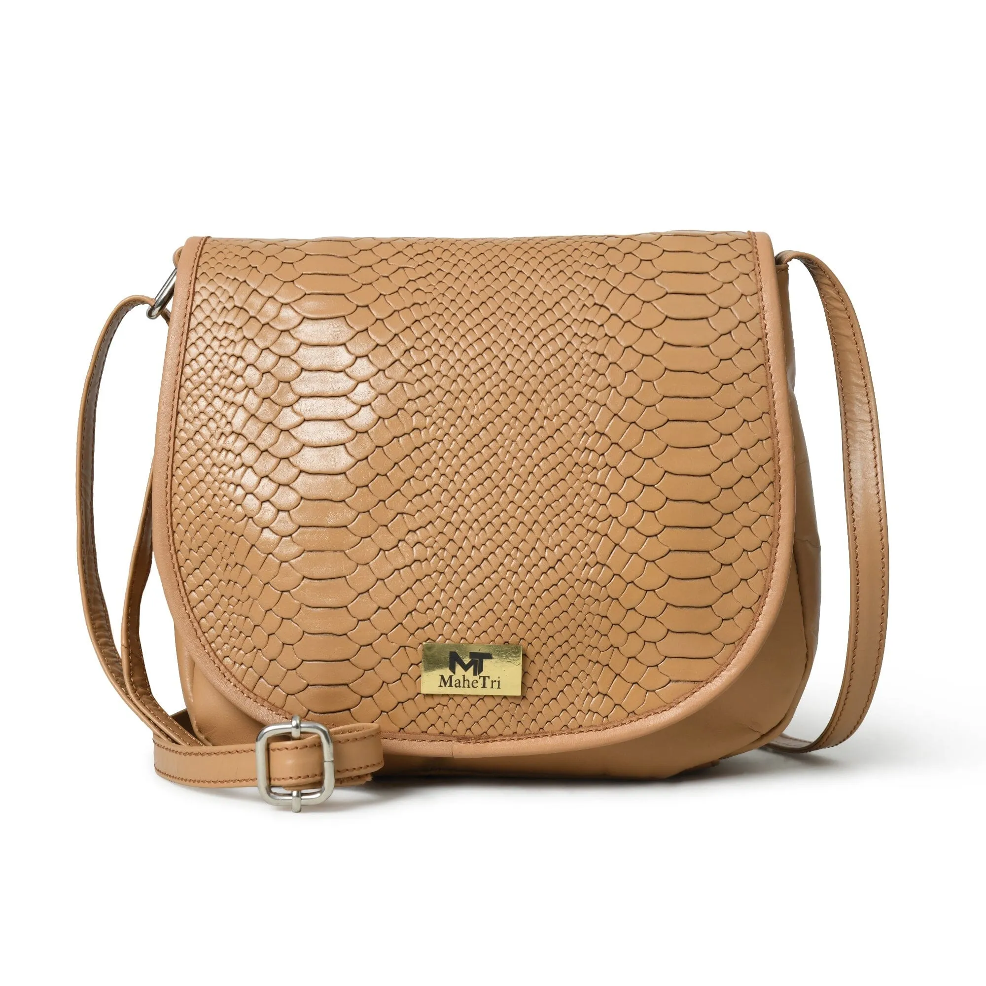 The Croco Satchel- Beige sold by Classy Leather Bags product image thumbnail 3