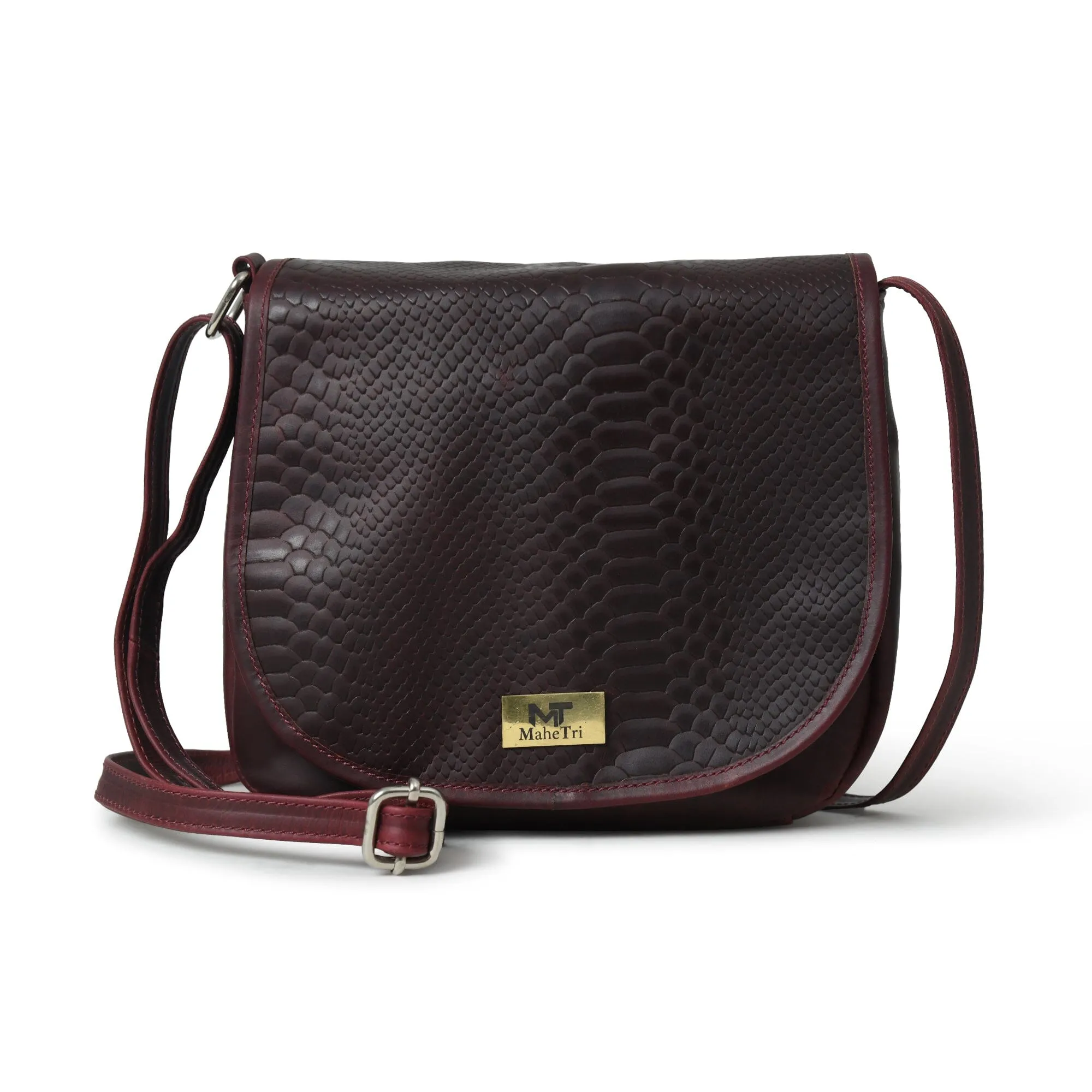 The Croco Satchel- Cherry Red sold by Classy Leather Bags product image thumbnail 3