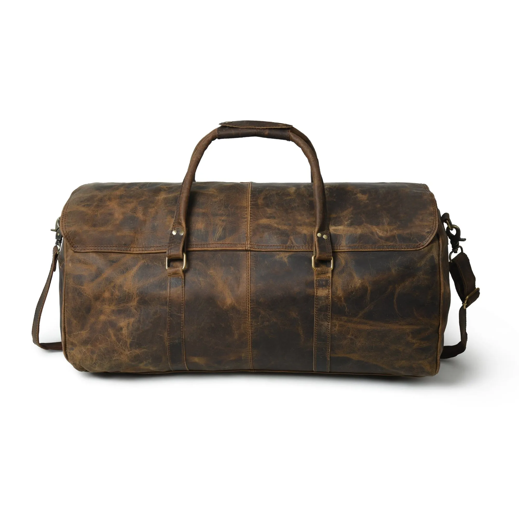 The Bolton Flap Duffel- Dark Brown sold by Classy Leather Bags product image thumbnail 5