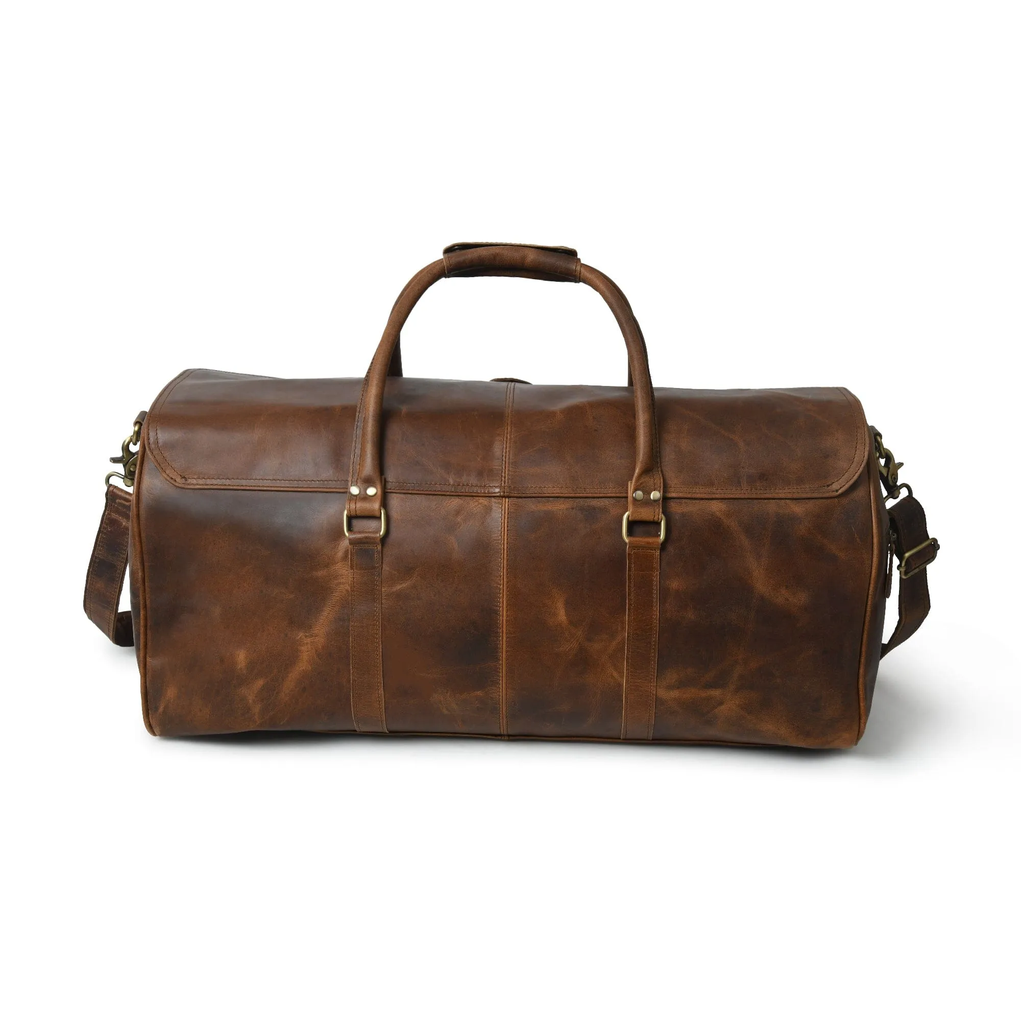 The Bolton Flap Duffel- Brown sold by Classy Leather Bags product image thumbnail 5