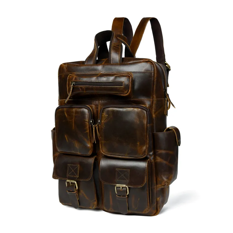 Prime Multi Functional Backpack made by Classy Leather Bags