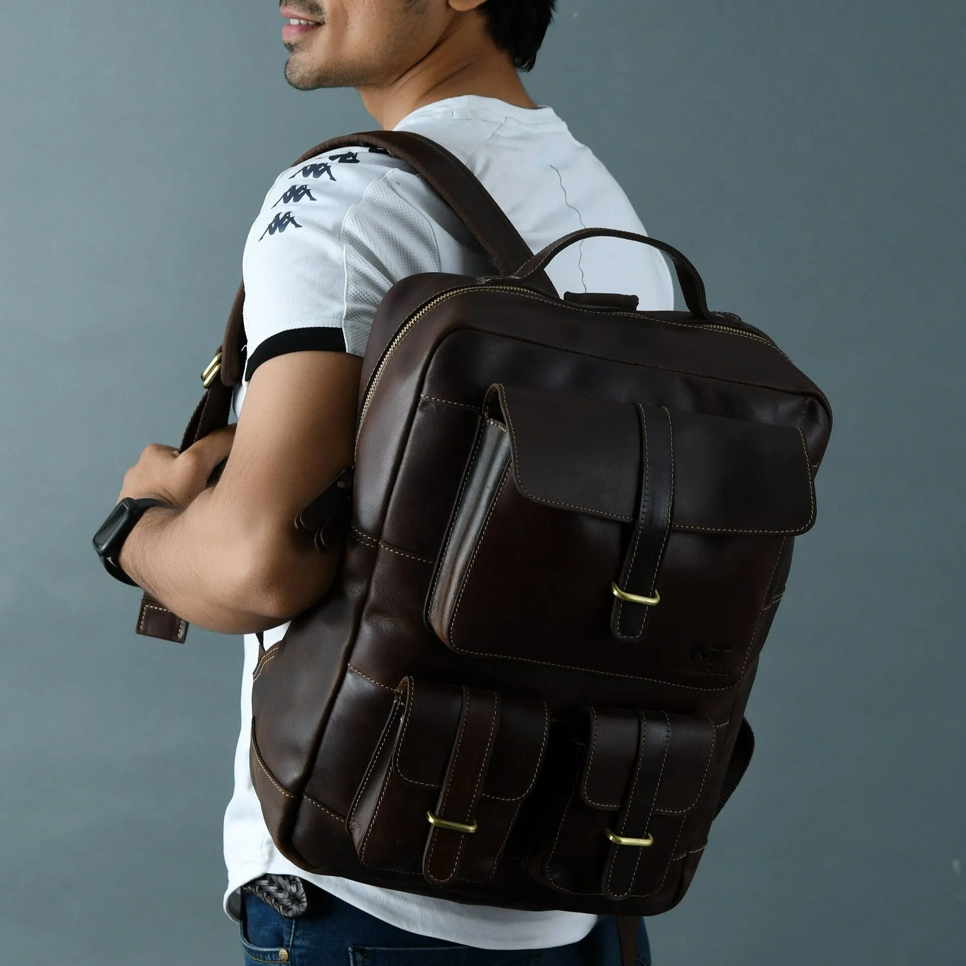 Mahi Classic Backpack sold by Classy Leather Bags product image thumbnail 4