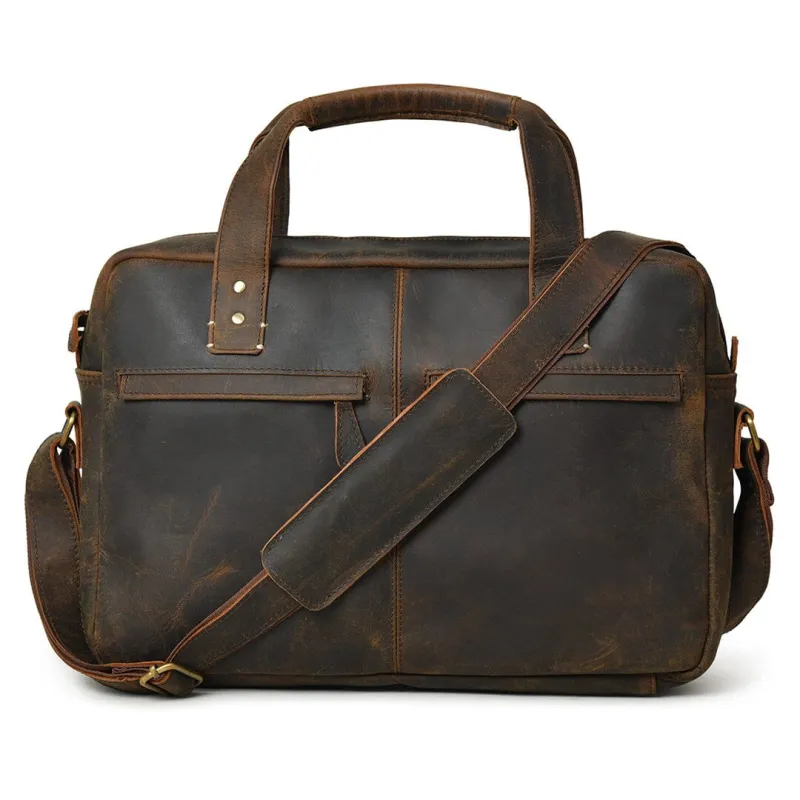 Perkins Buffalo Leather Office Briefcase sold by Classy Leather Bags