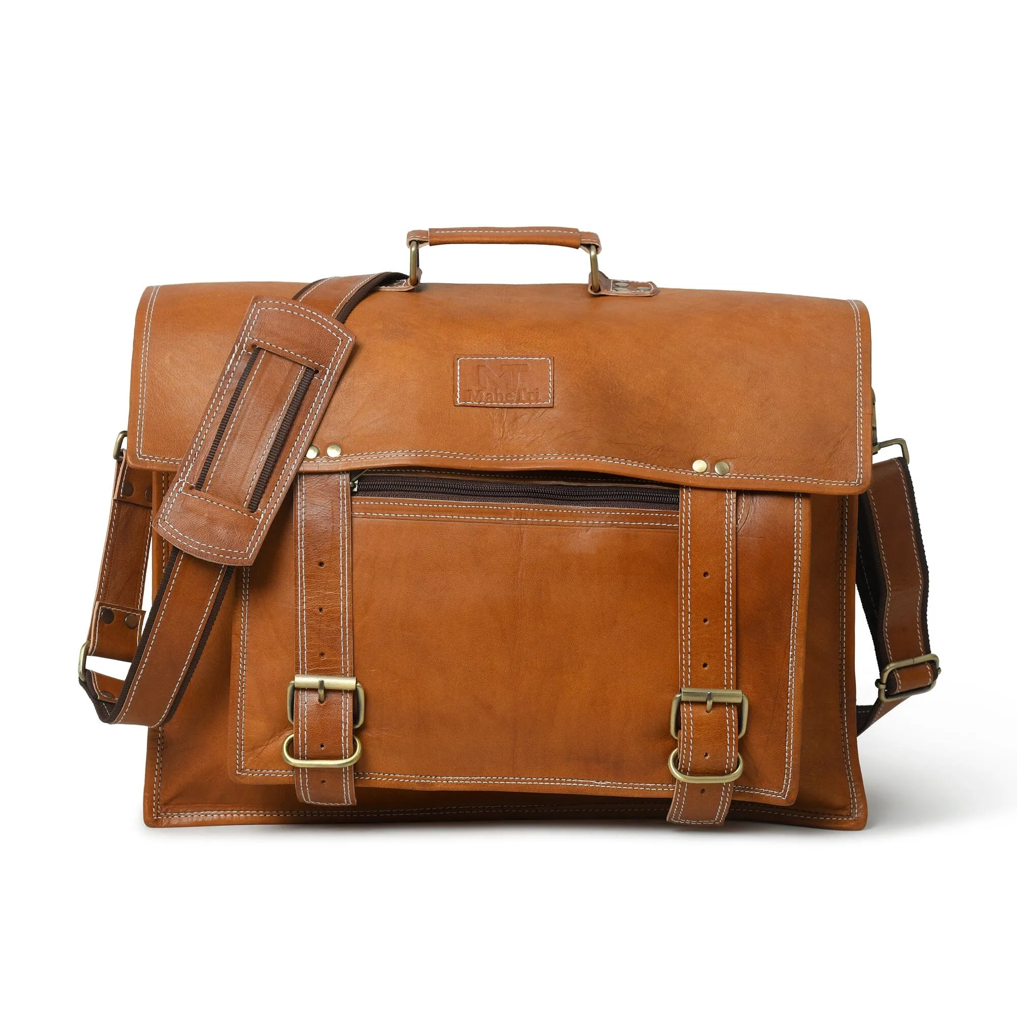 MaheTri Big Pocket- Tan Brown sold by Classy Leather Bags product image thumbnail 5