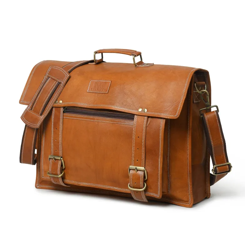 MaheTri Big Pocket- Tan Brown sold by Classy Leather Bags