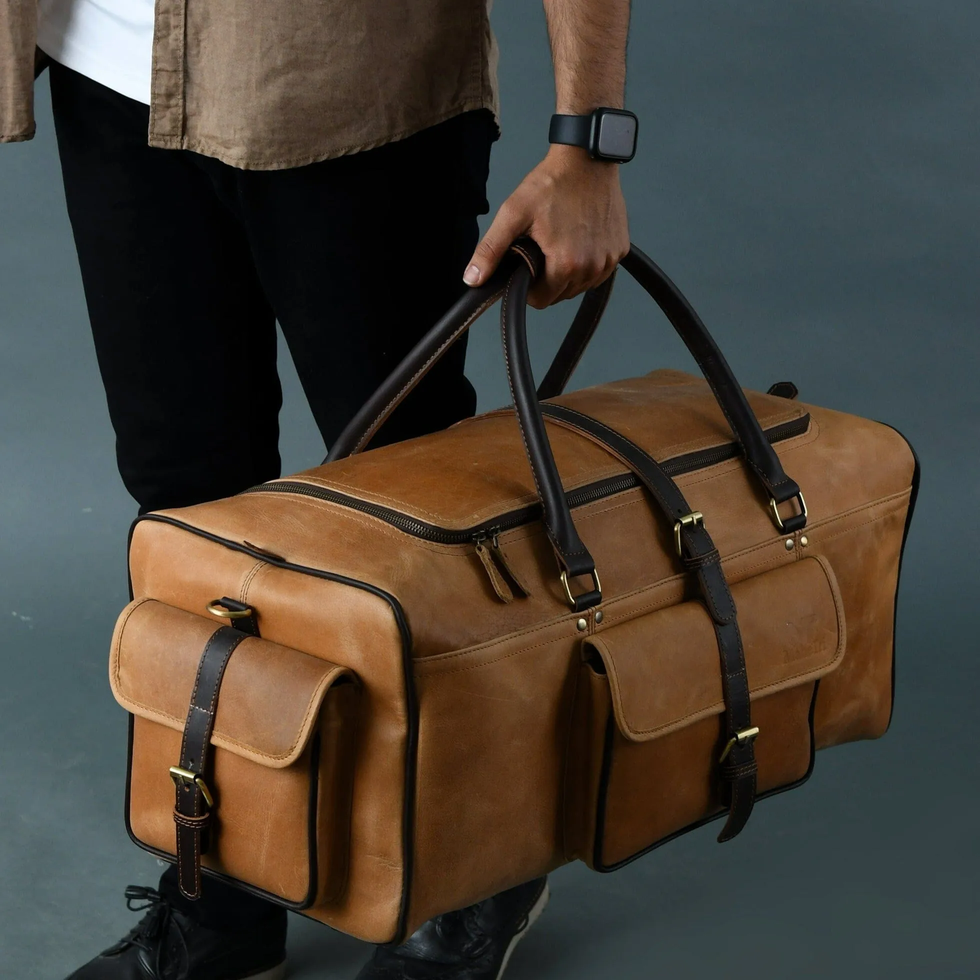 Corpus Travel Duffel sold by Classy Leather Bags product image thumbnail 3
