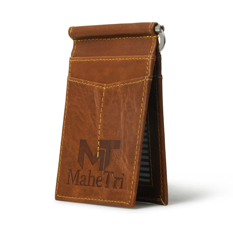 Finley Money Clipper- Tan Brown sold by Classy Leather Bags