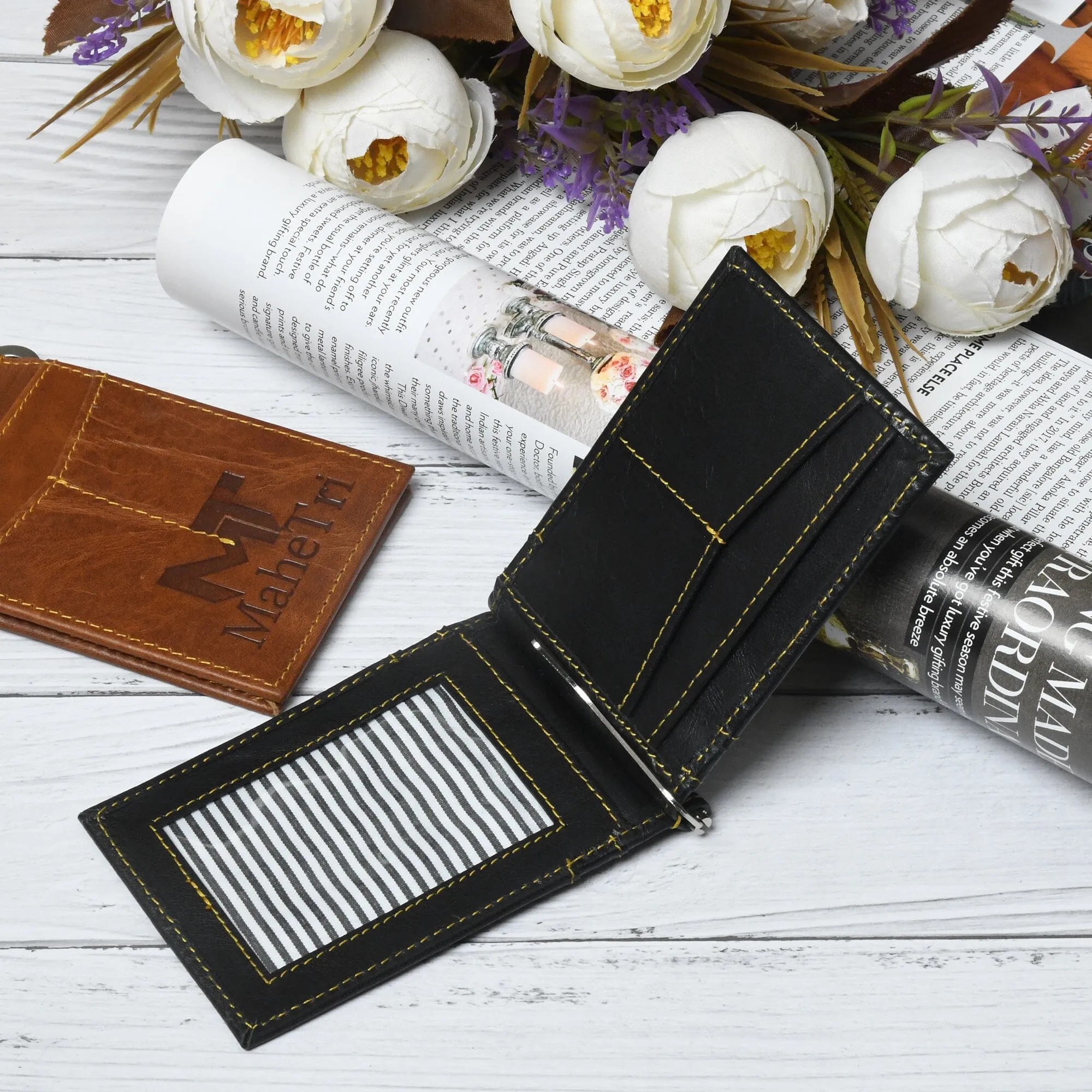 Finley Money Clipper- Black sold by Classy Leather Bags product image thumbnail 5