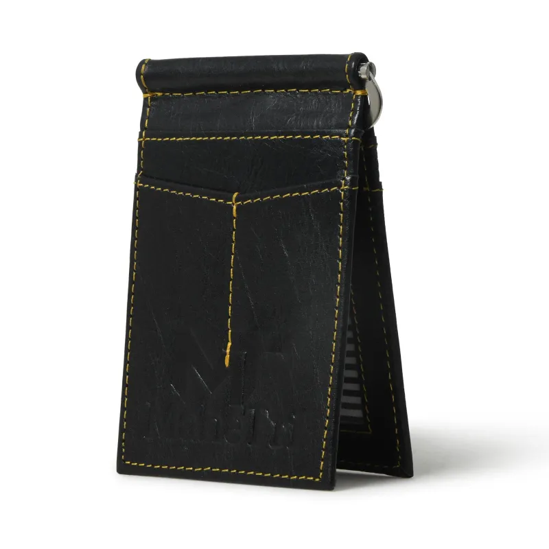 Finley Money Clipper- Black sold by Classy Leather Bags