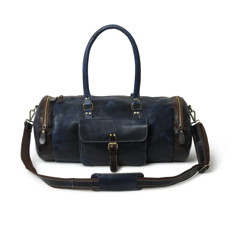 Blue Premium Duffle sold by Classy Leather Bags