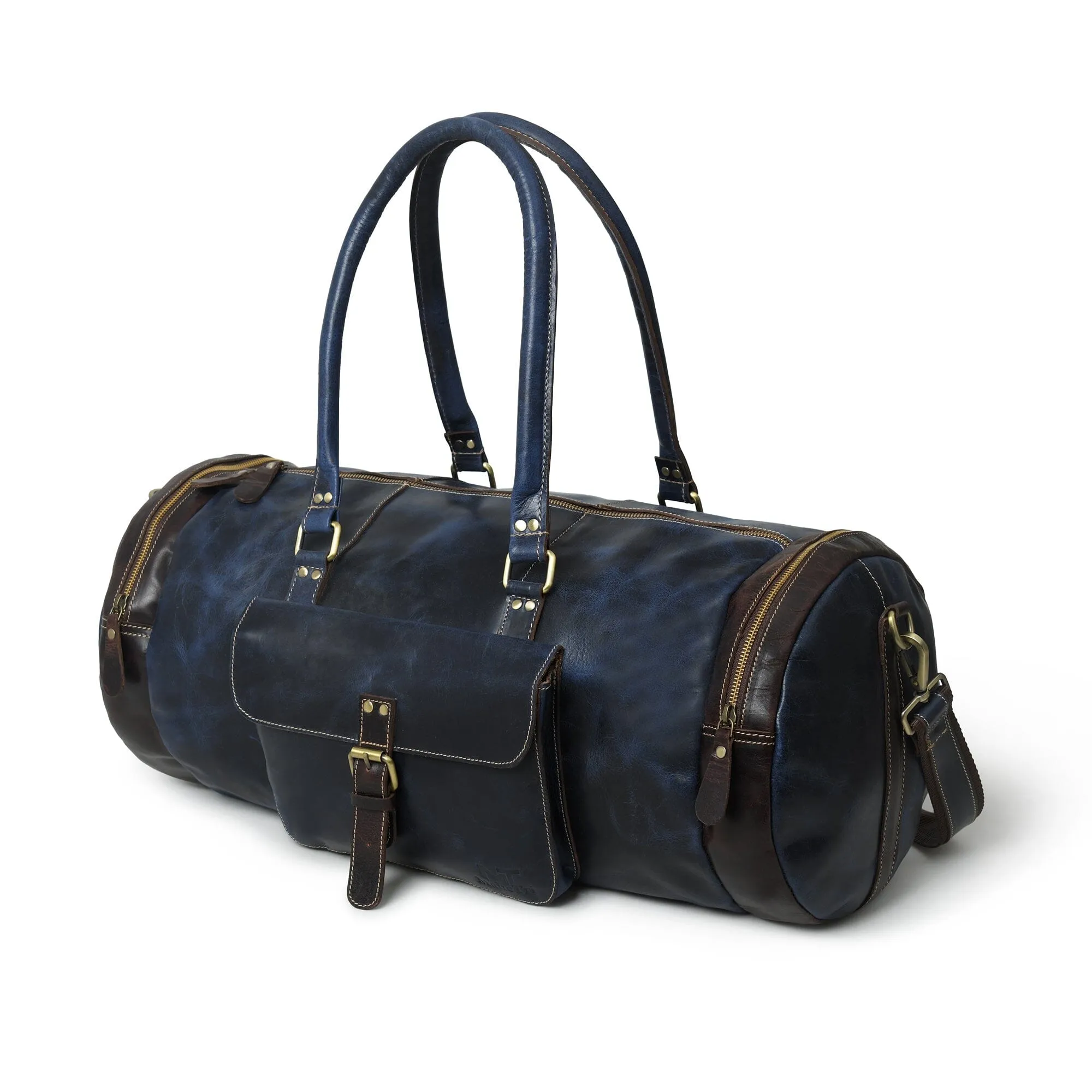 Blue Premium Duffle sold by Classy Leather Bags product image thumbnail 3
