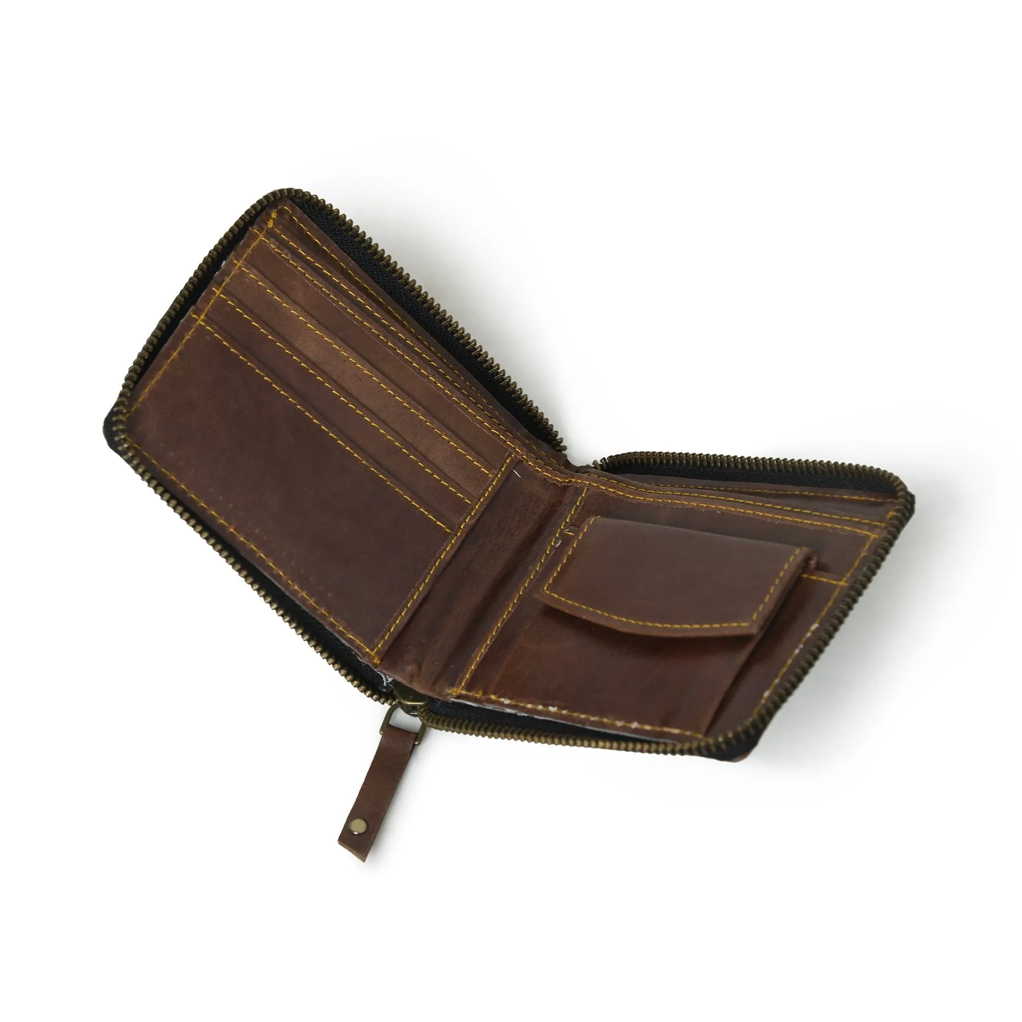 Adams Bi-Fold Wallet- Walnut Brown sold by Classy Leather Bags product image thumbnail 4