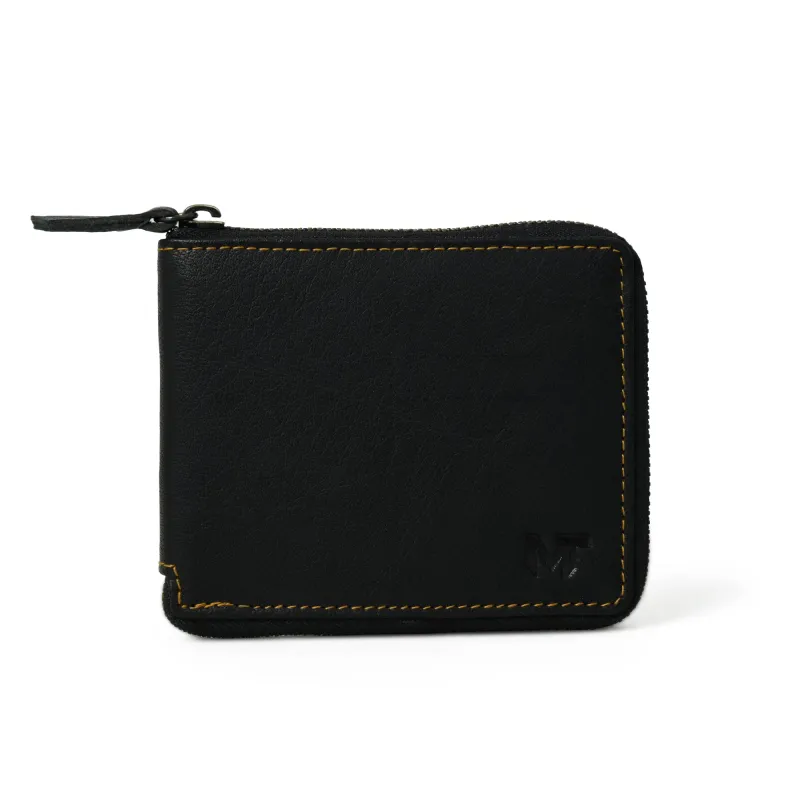 Adams Bi-Fold Wallet- Black sold by Classy Leather Bags