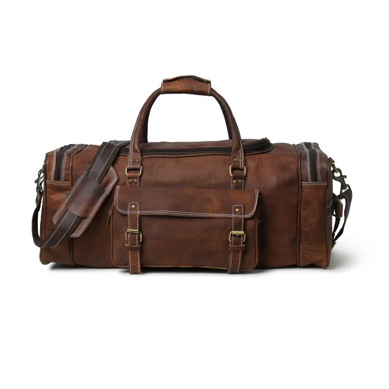 Walker Leather Weekender Bag + Free Toiletry sold by Classy Leather Bags