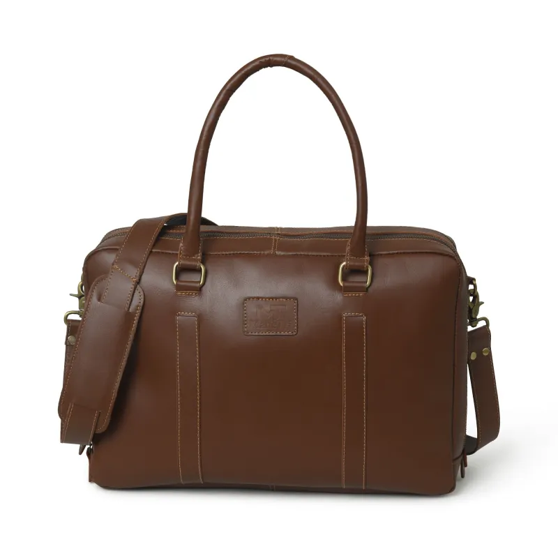 Dixon Brown Buffalo Leather Laptop Office Briefcase sold by Classy Leather Bags