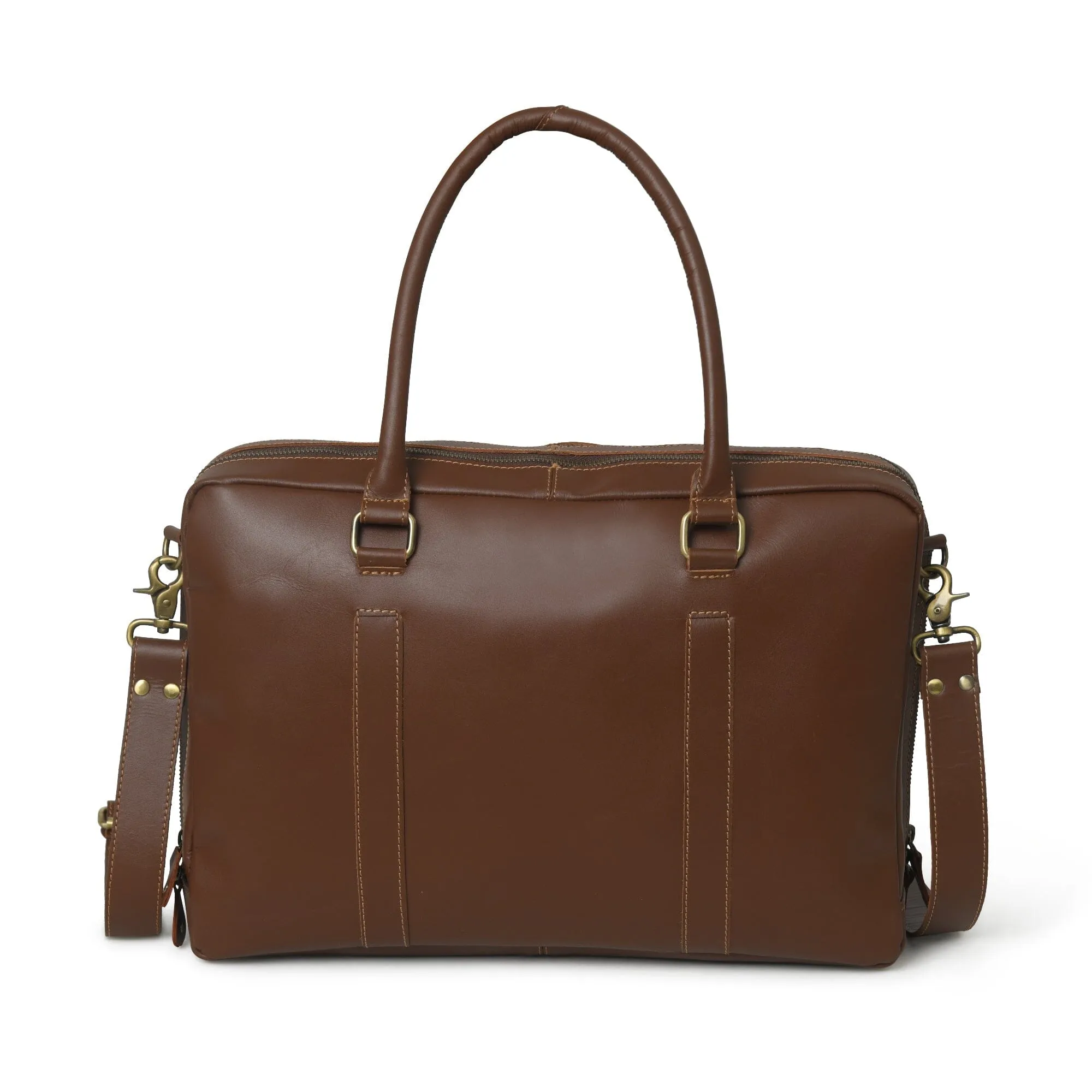 Dixon Brown Buffalo Leather Laptop Office Briefcase sold by Classy Leather Bags product image thumbnail 2